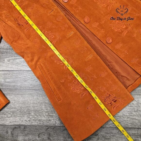 Bernardo Embroidered Leather Jacket Size XS - Picture 4 of 5